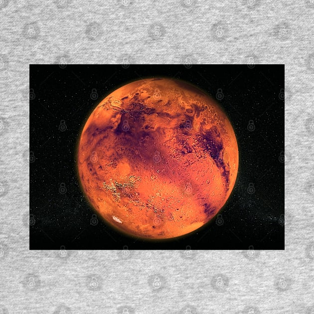 Mars Rendering Print by SPACE ART & NATURE SHIRTS 